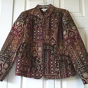 Elegant Russet Tapestry Brocade Jacket  Med